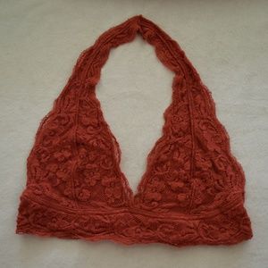 Pins & Needles Rust Orange Hatler Bralette